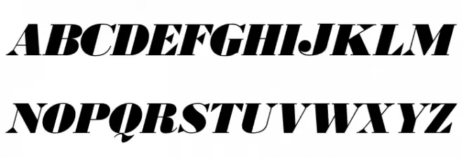 BodoniUltraFLF-Italic Schriftart Groß