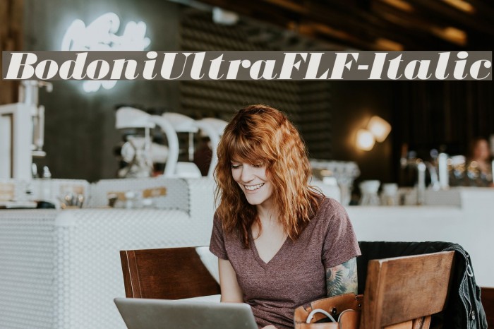 BodoniUltraFLF-Italic Font examples