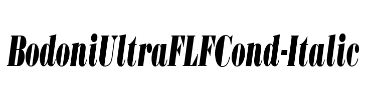 BodoniUltraFLFCond-Italic Font
