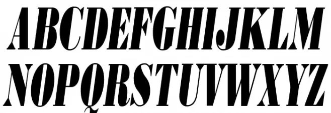 BodoniUltraFLFCond-Italic خط أحرف كبيرة