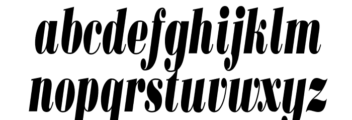 BodoniUltraFLFCond-Italic Font LOWERCASE