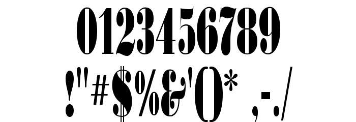 BodoniUltraFLFCond Font OTHER CHARS