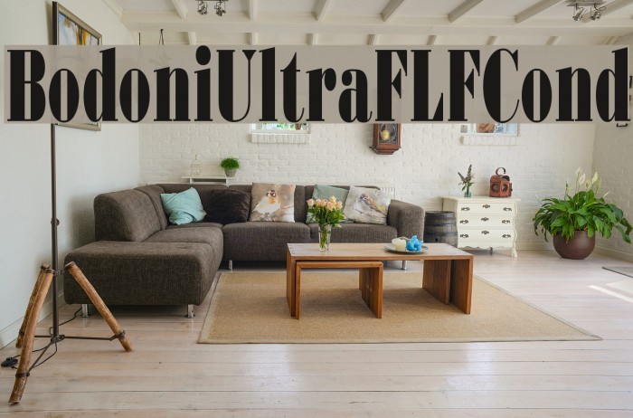 BodoniUltraFLFCond Font examples