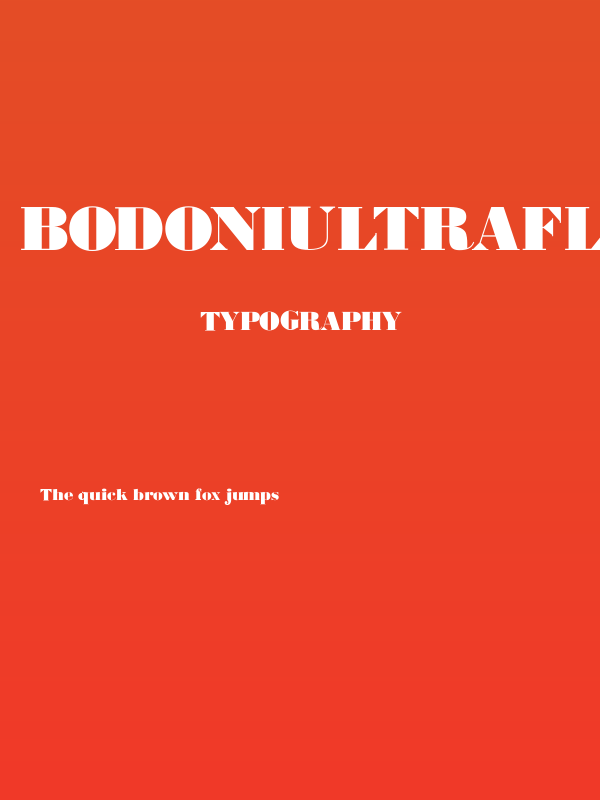 BodoniUltraFLF Poster