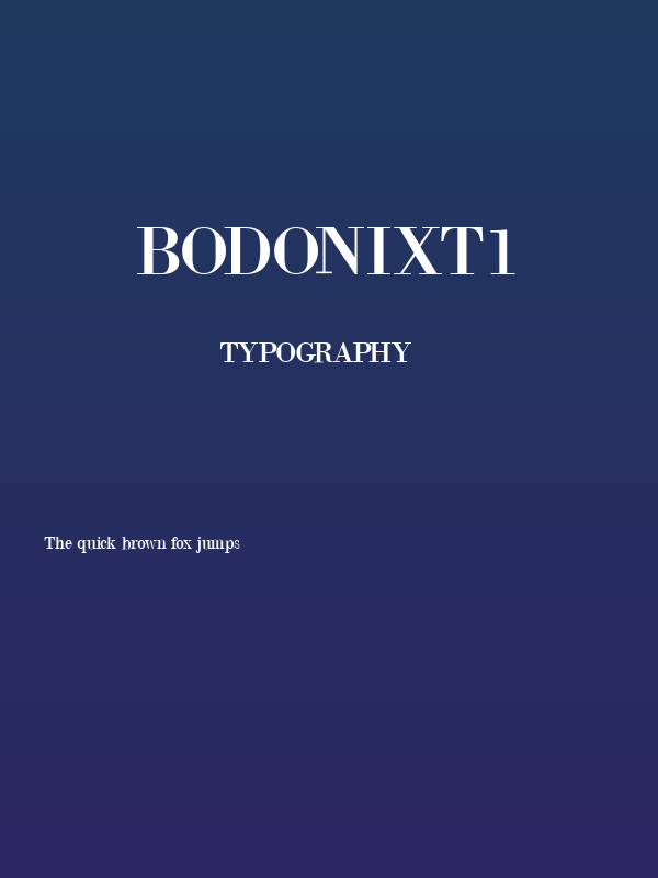 BodoniXT1 Poster