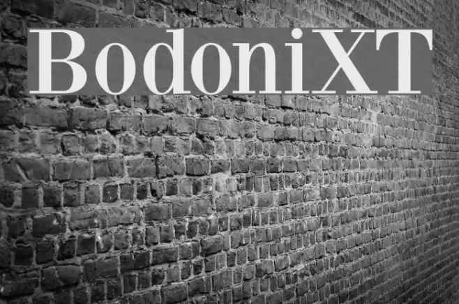 BodoniXT Font examples