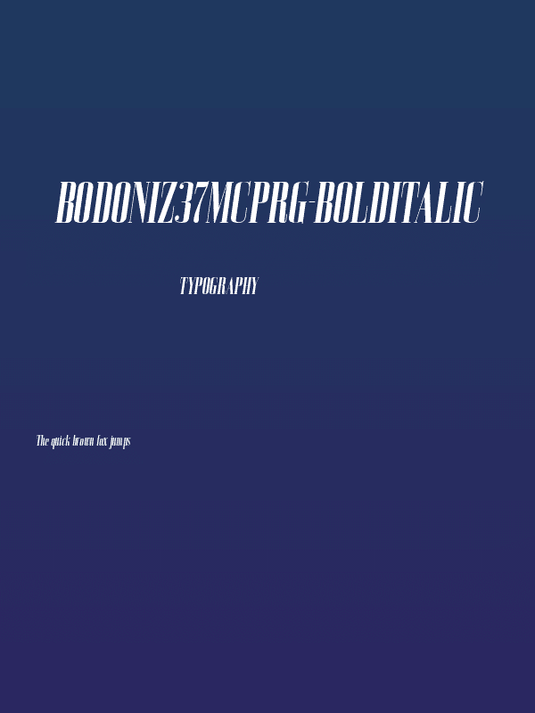 BodoniZ37MCpRg-BoldItalic Poster
