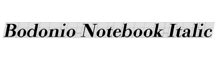 Bodonio Notebook Italic Font