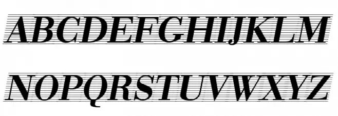 Bodonio Notebook Italic Schriftart Groß