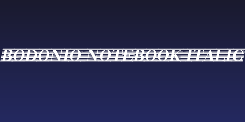 Bodonio Notebook Italic Social Header