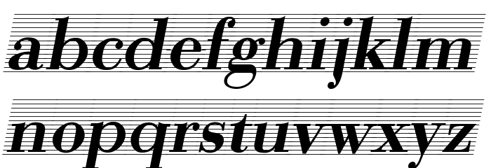 Bodonio Notebook Italic Font LOWERCASE