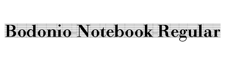 Bodonio Notebook Regular Font