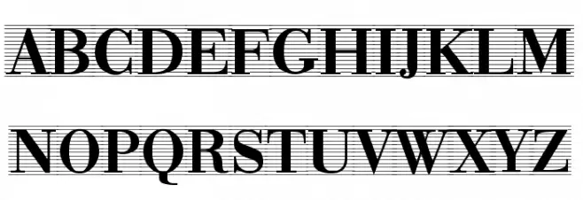 Bodonio Notebook Regular Schriftart Groß