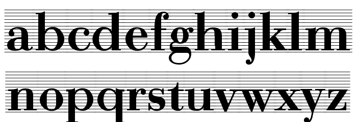 Bodonio Notebook Regular Font LOWERCASE