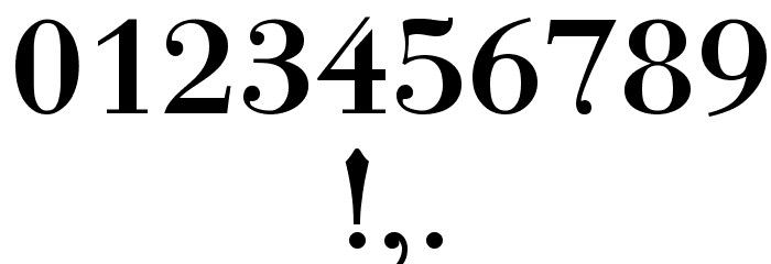 Bodonio Regular Font OTHER CHARS