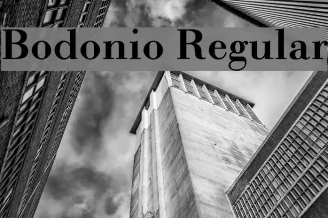 Bodonio Regular Font examples