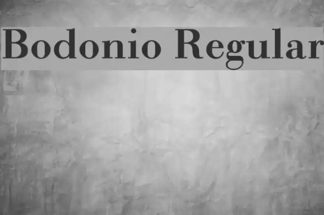 Bodonio Regular Font examples
