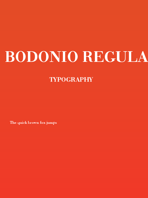 Bodonio Regular Poster