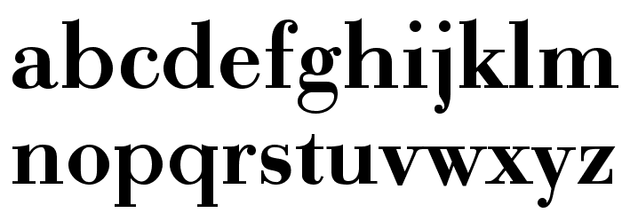 Bodonio Regular Font LOWERCASE