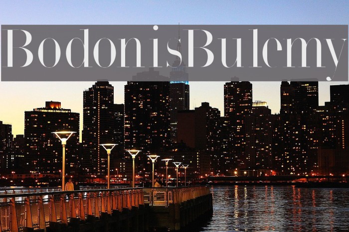 BodonisBulemy Font examples