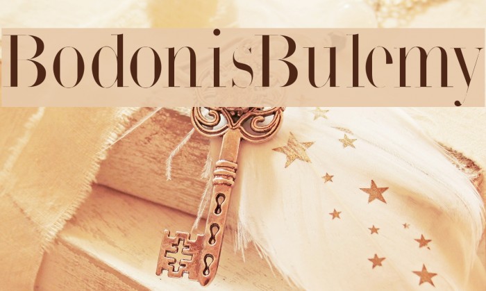 BodonisBulemy Font examples