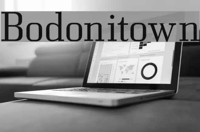 Bodonitown Font examples