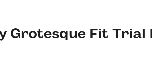 Body Grotesque Fit Trial Bold Logo