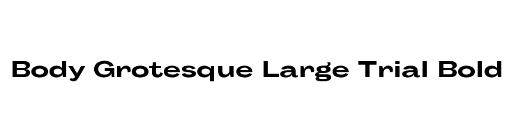 Body Grotesque Large Trial Bold  Free Fonts Download