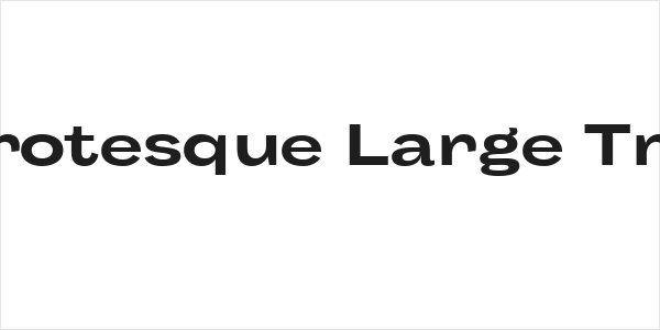 Body Grotesque Large Trial Bold Logo