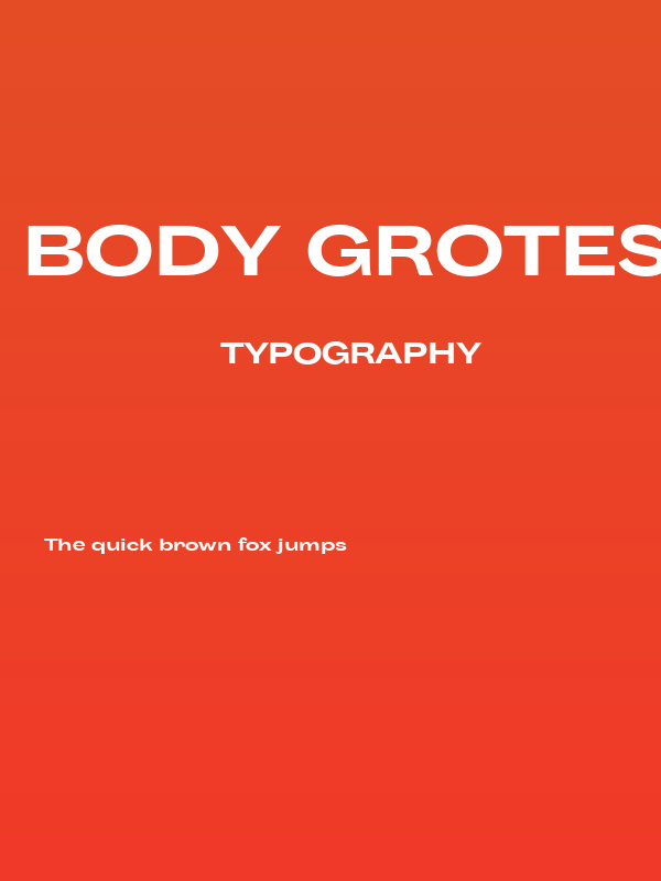 Body Grotesque Large Trial Bold Poster