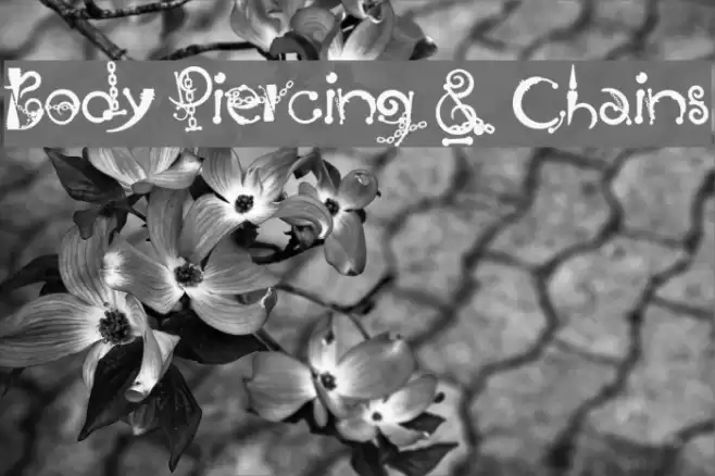 Body Piercing & Chains Font examples