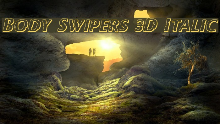 Body Swipers 3D Italic Font examples