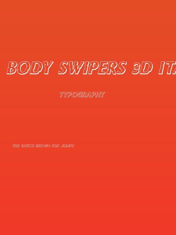 Body Swipers 3D Italic Poster