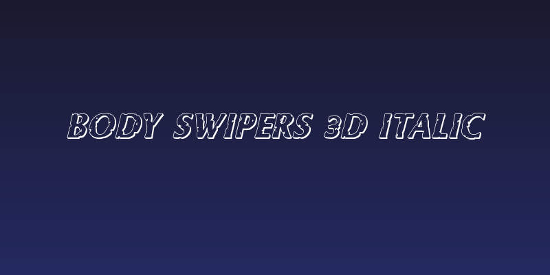 Body Swipers 3D Italic Social Header