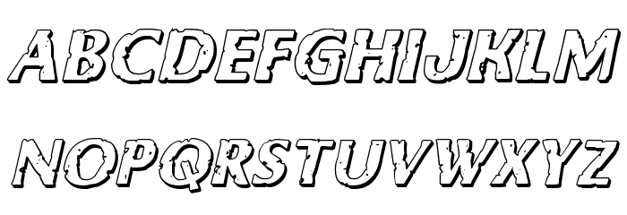 Body Swipers 3D Italic Font LOWERCASE