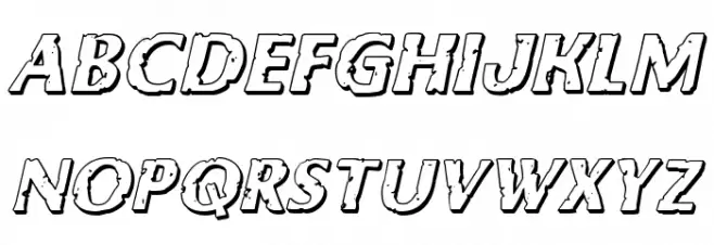 Body Swipers 3D Italic फ़ॉन्ट लोअरकेस