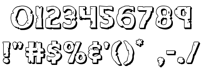 Body Swipers 3D Font OTHER CHARS