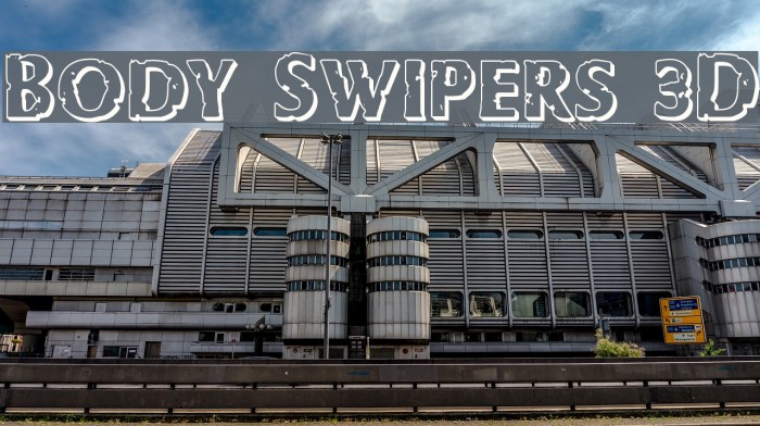 Body Swipers 3D Font examples
