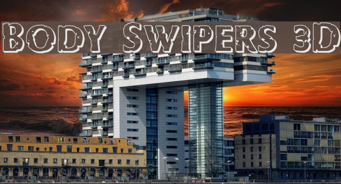 Body Swipers 3D Font examples