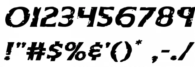 Body Swipers Expanded Italic Font OTHER CHARS