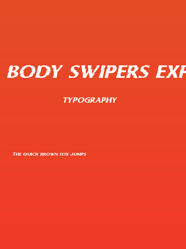 Body Swipers Expanded Italic Poster