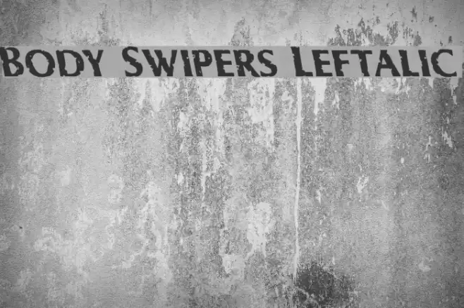 Body Swipers Leftalic Font examples