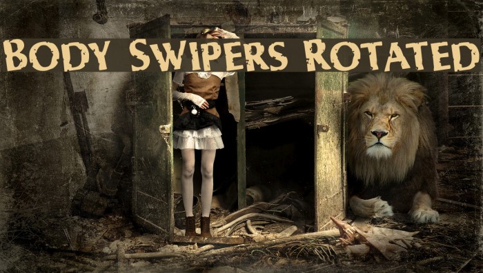 Body Swipers Rotated Font examples