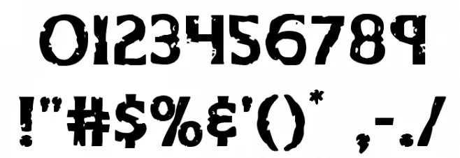 Body Swipers Staggered Font OTHER CHARS