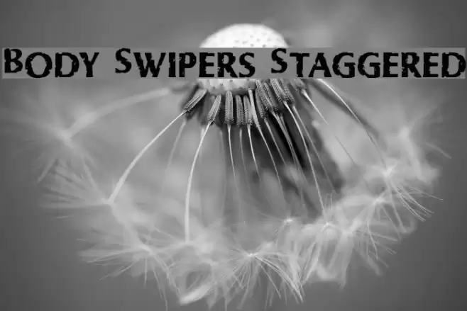 Body Swipers Staggered Font examples