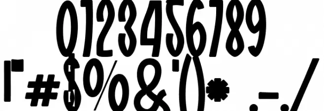 Body charms bold Regular Font OTHER CHARS