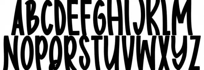 Body charms bold Regular Schriftart Groß