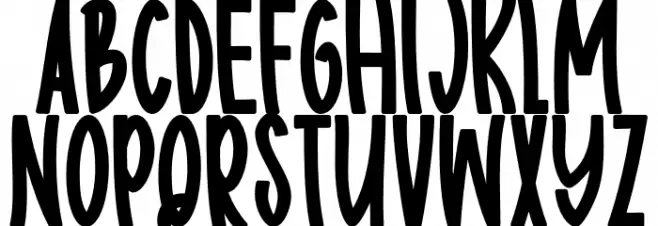 Body charms bold Regular Schriftart Groß
