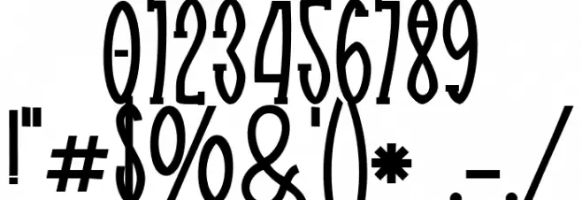 Body charms slap Regular Font OTHER CHARS