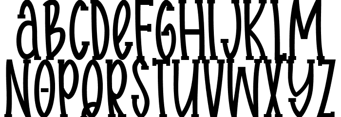 Body charms slap Regular Font LOWERCASE